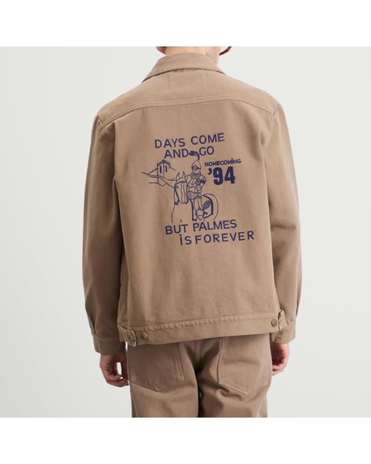Palmes Brown Forever Zip Jacket for men