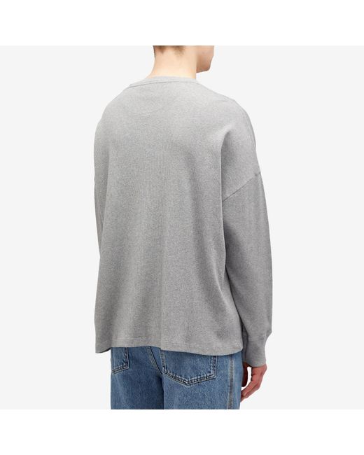 Loewe Gray Anagram Long Sleeve T-Shirt for men