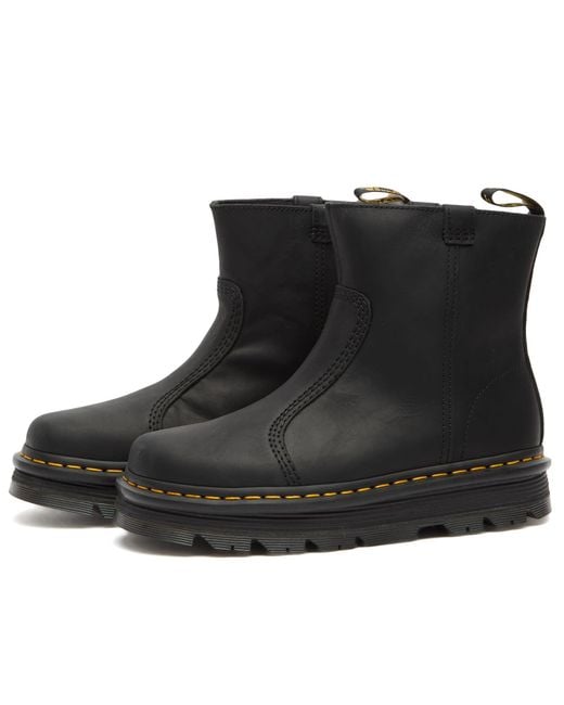 Dr. Martens Black Zebzag Rigger Boot