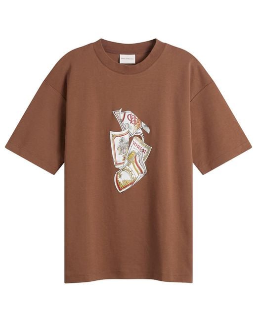 Drole de Monsieur Brown Rum Labels T-Shirt for men