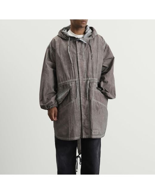 Maison Margiela Gray Parka Coat for men
