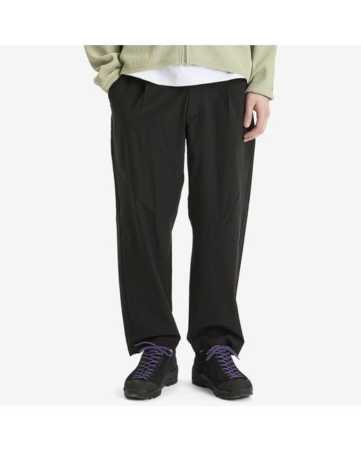Goldwin Gray One Tuck Tapered Light Trousers for men