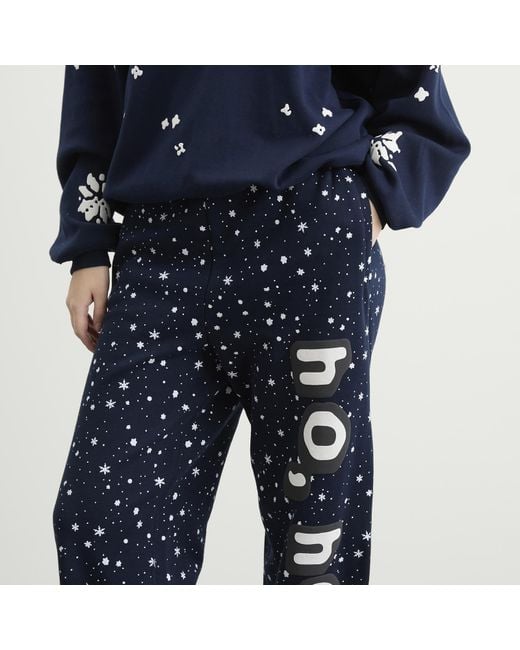 Skims Blue X Cpfm Cotton Fleece Straight Leg Pant