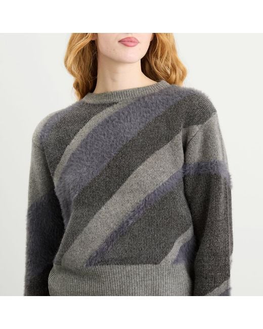 Toga Gray Toga Regimental Knit Pullover