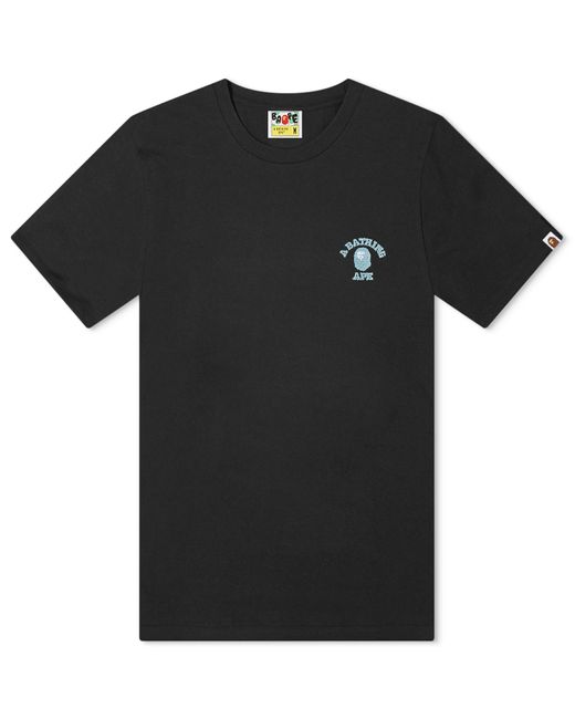 A Bathing Ape Black College One Point T-Shirt for men