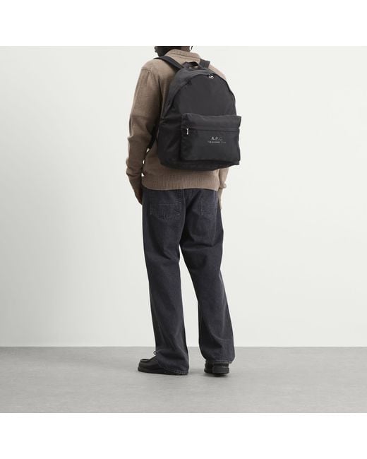 A.P.C. Black Backstage Backpack for men