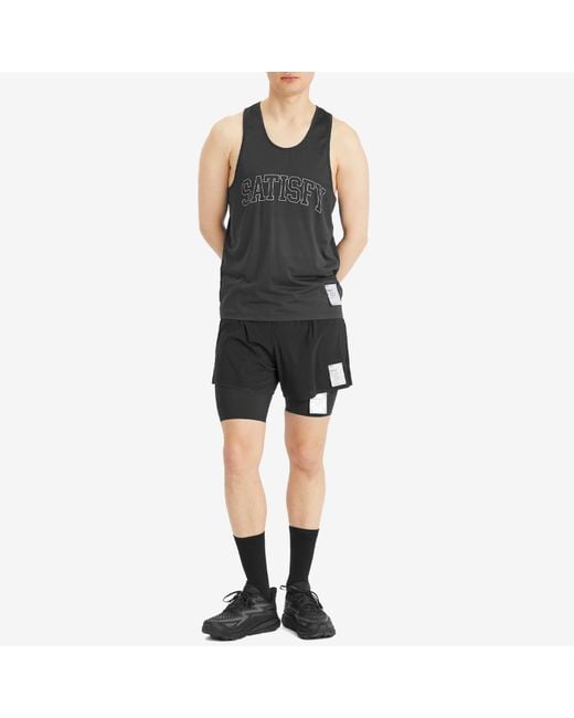 Satisfy Black Auralite Tech Singlet for men