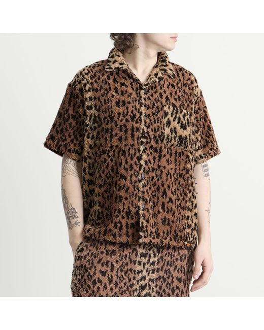 Neighborhood Brown X Hippopotamus Terry Cloth Shirt for men