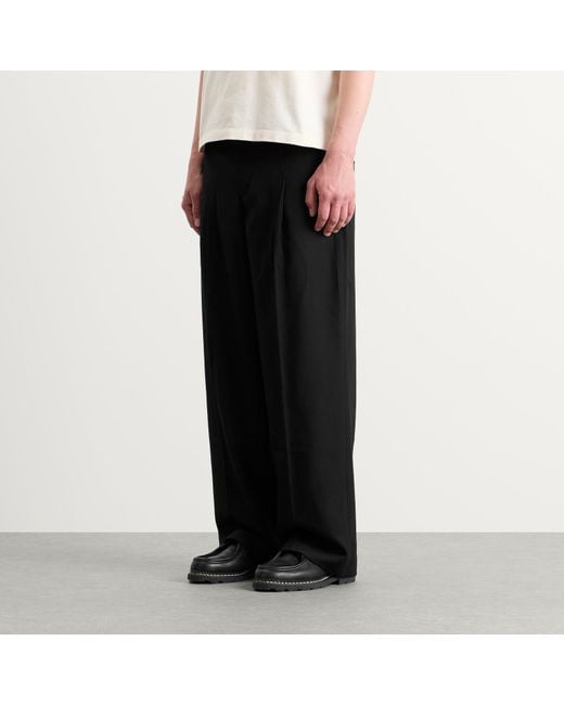 About Blank Black Tailored Wide Leg Trouser for men