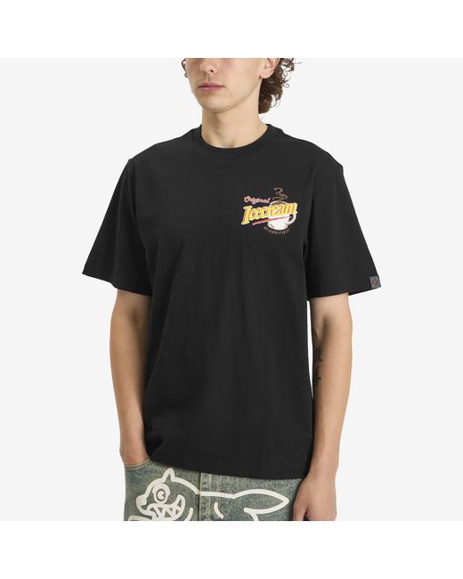 ICECREAM Black Diner Coffee T-Shirt for men