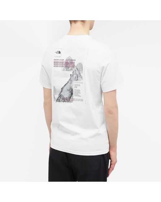 The North Face White Collage T-Shirt for men