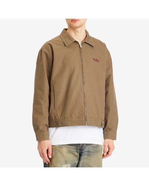 Neighborhood Brown Zip Work Jacket for men
