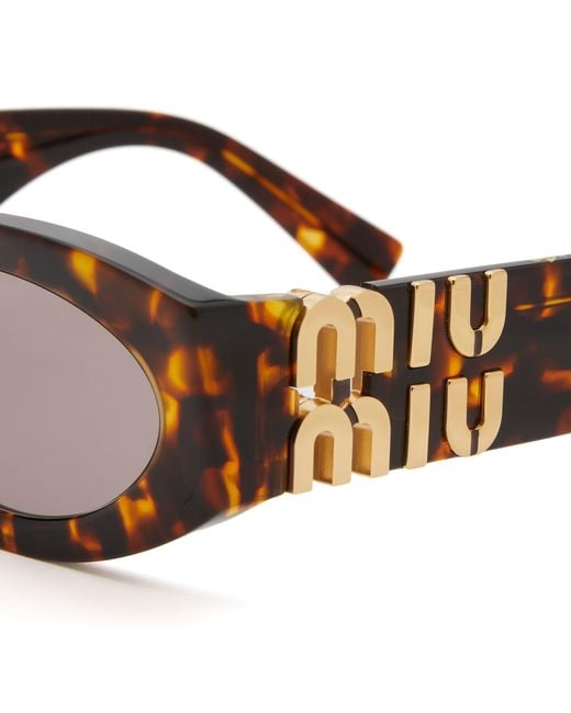 Miu Miu Brown 11Ws Glimpse Sunglasses