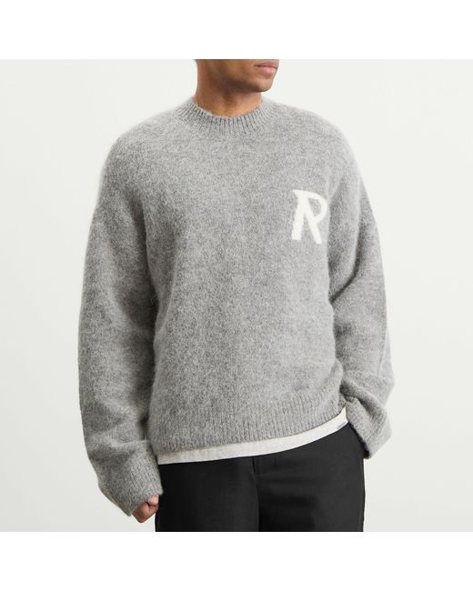 Represent Gray Logo Knit Jumper for men