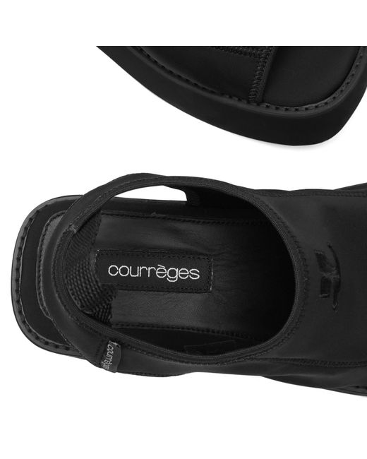 Courreges Black Scuba Wave Sandals