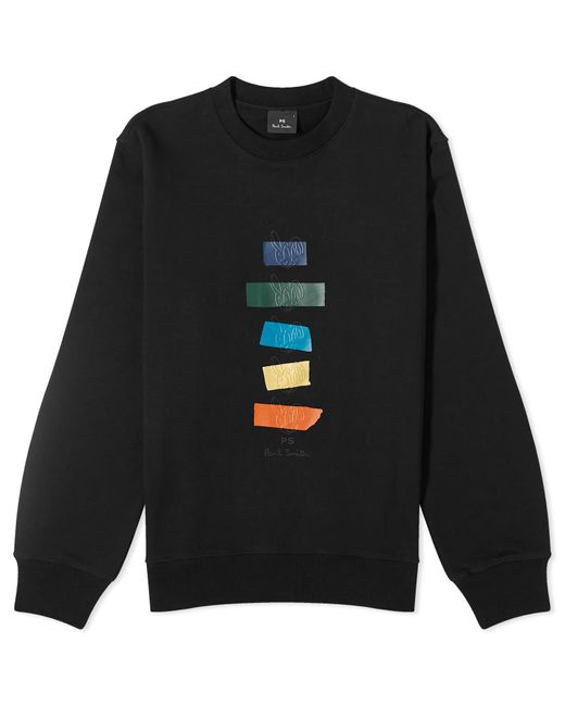 Paul Smith Black Taped Rabbits Crew Sweat for men