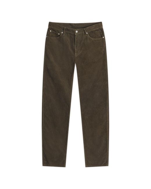 Visvim Gray Garment-Dyed Corduroy Trousers for men