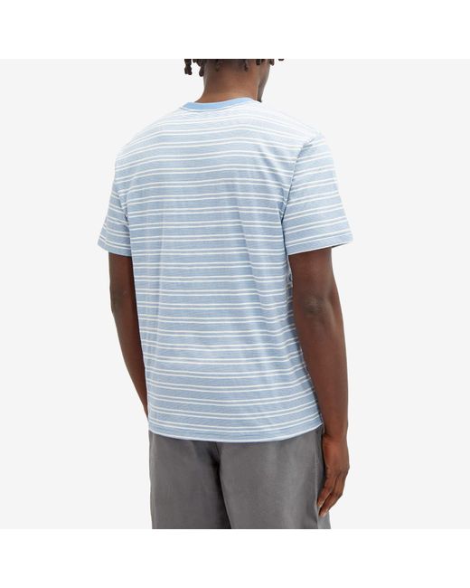 Thisisneverthat Blue Micro Striped T-Shirt for men
