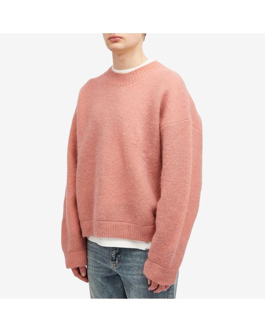 Represent Pink Sprayed Horizons Wool Jumper for men