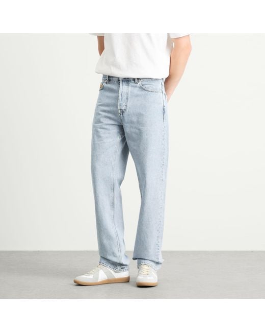 Gucci Blue Cotton Denim Straight Leg Jeans for men
