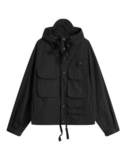 FRIZMWORKS Black Wading Hooded Parka Jacket for men
