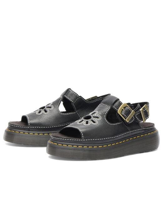 Dr. Martens Black Dunnet Flower Sandal