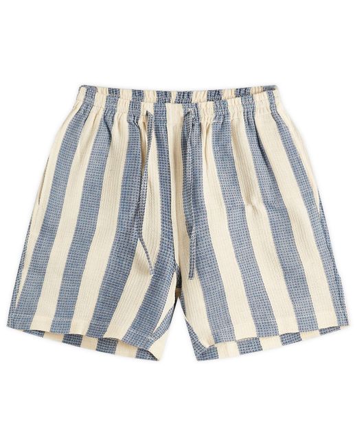 Kardo Blue Handwoven Drawstring Shorts for men