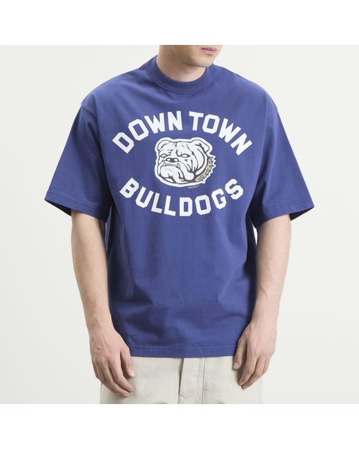 Unlikely Dry Goods Blue "Bulldogs" Graphic T-Shirt for men