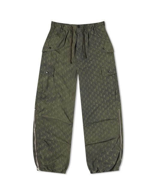 Dries Van Noten Green Pentin Patterned Cargo Pants for men