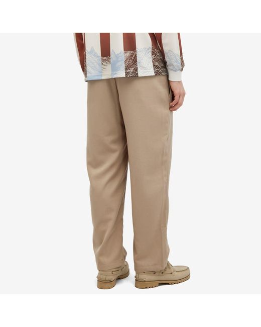 Dime Natural Pleated Twill Trousers for men