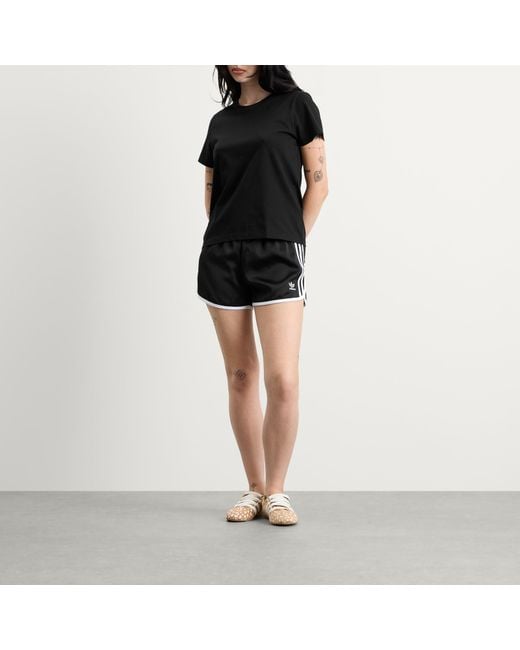 Adidas Black 3 Stripe Sprinter Short