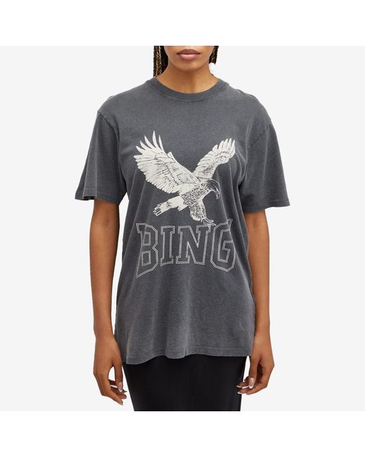Anine Bing Gray Lili Retro Eagle T-Shirt