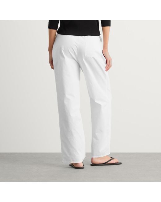 NOTHING WRITTEN White Lazy Cotton Drawstring Pants