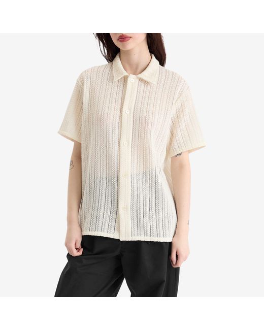 DUNST White Crochet Shirt
