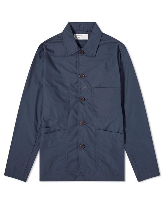 Universal Works Blue Recycled Bakers Jacket for men