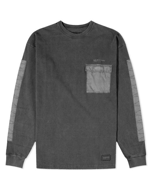 Neighborhood Gray Design Pigment Dyed T-Shirt for men