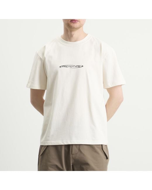KA_YO_Prototype White Boxy Logo T-Shirt for men