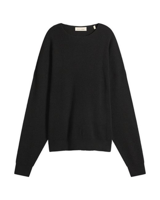 Fear Of God Black Signature Waffle 90S Crew Neck Sweats for men