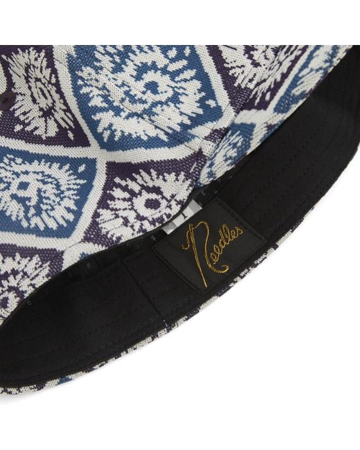 Needles Blue Jacquard Baseball Cap for men