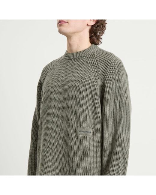 About Blank Gray Rib Mock Neck Crew for men