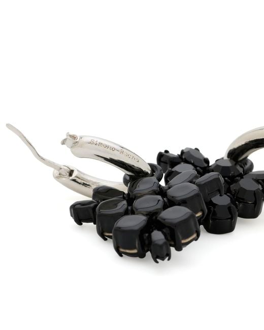 Simone Rocha Black Frond Hoop Earrings