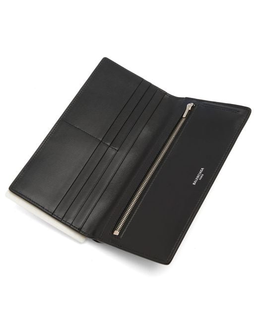 Balenciaga Black Passport Zip Wallet for men