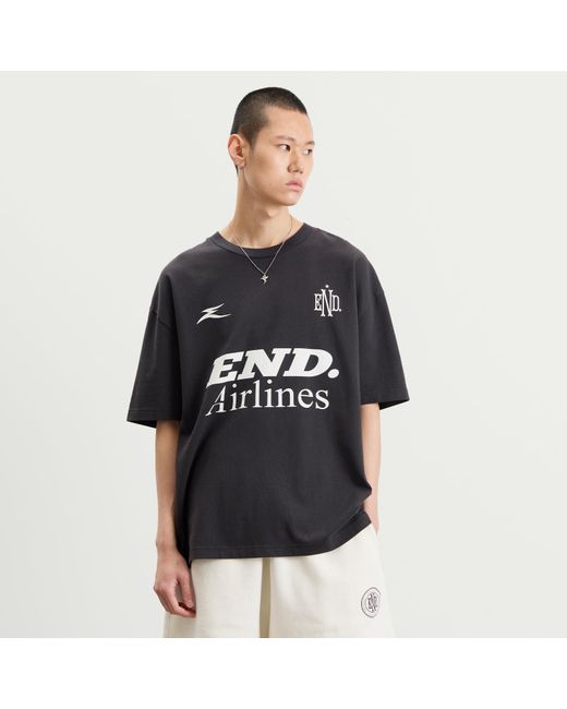 END. Black Airlines Short Sleeve T-Shirt