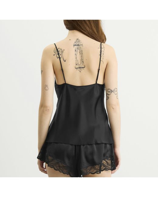 Calvin Klein Black Satin Cami Set