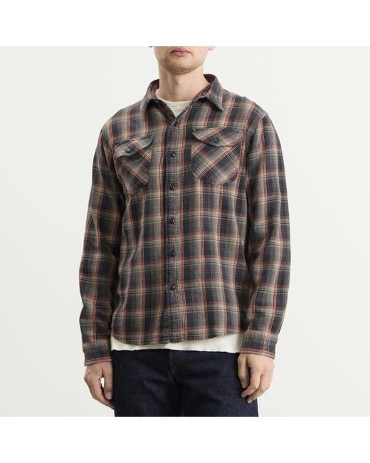 RRL Gray Jasper Check Shirt for men