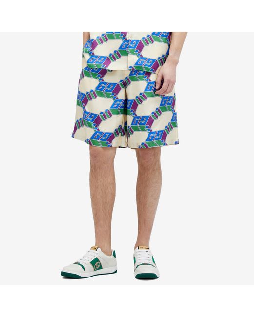 Gucci Blue Jersey Shorts for men