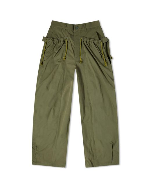 Digawel Green Gather Pants for men