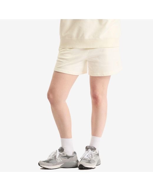 Anine Bing Natural Kam Framed Monogram Shorts