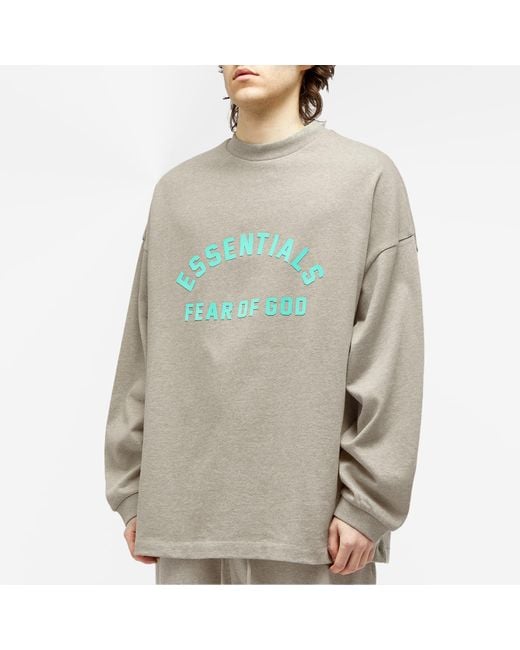 Fear Of God Gray Spring Long Sleeve Printed T-Shirt for men