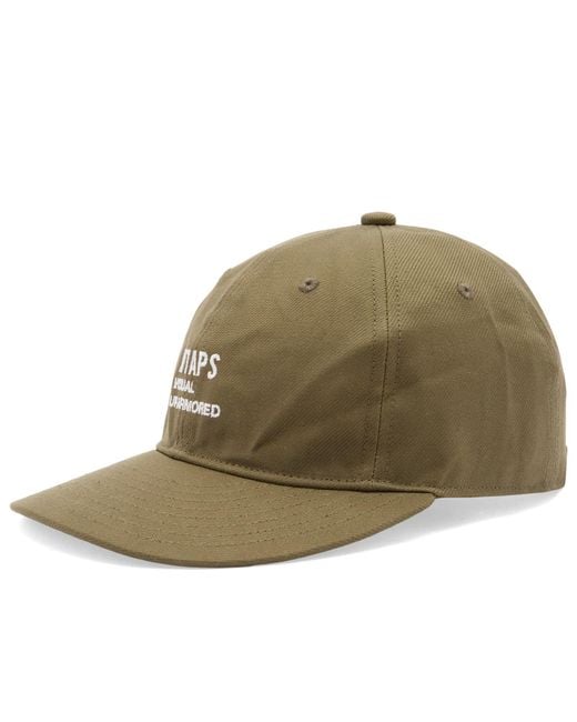 (w)taps Green 6 Panel Baseball Cap for men